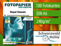 Schwarzwald Mühle 25 Bl. Foto-Papier Schwarzwald Mühle  Royal Classic 240g/m² A6